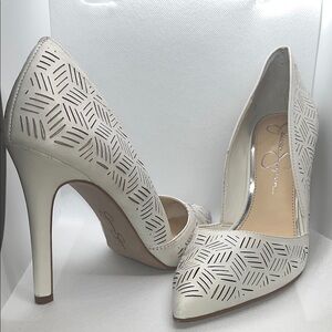 Elegant White High Heels